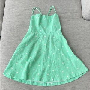 Zara Mint Green Mini Dress with White Polka Dots